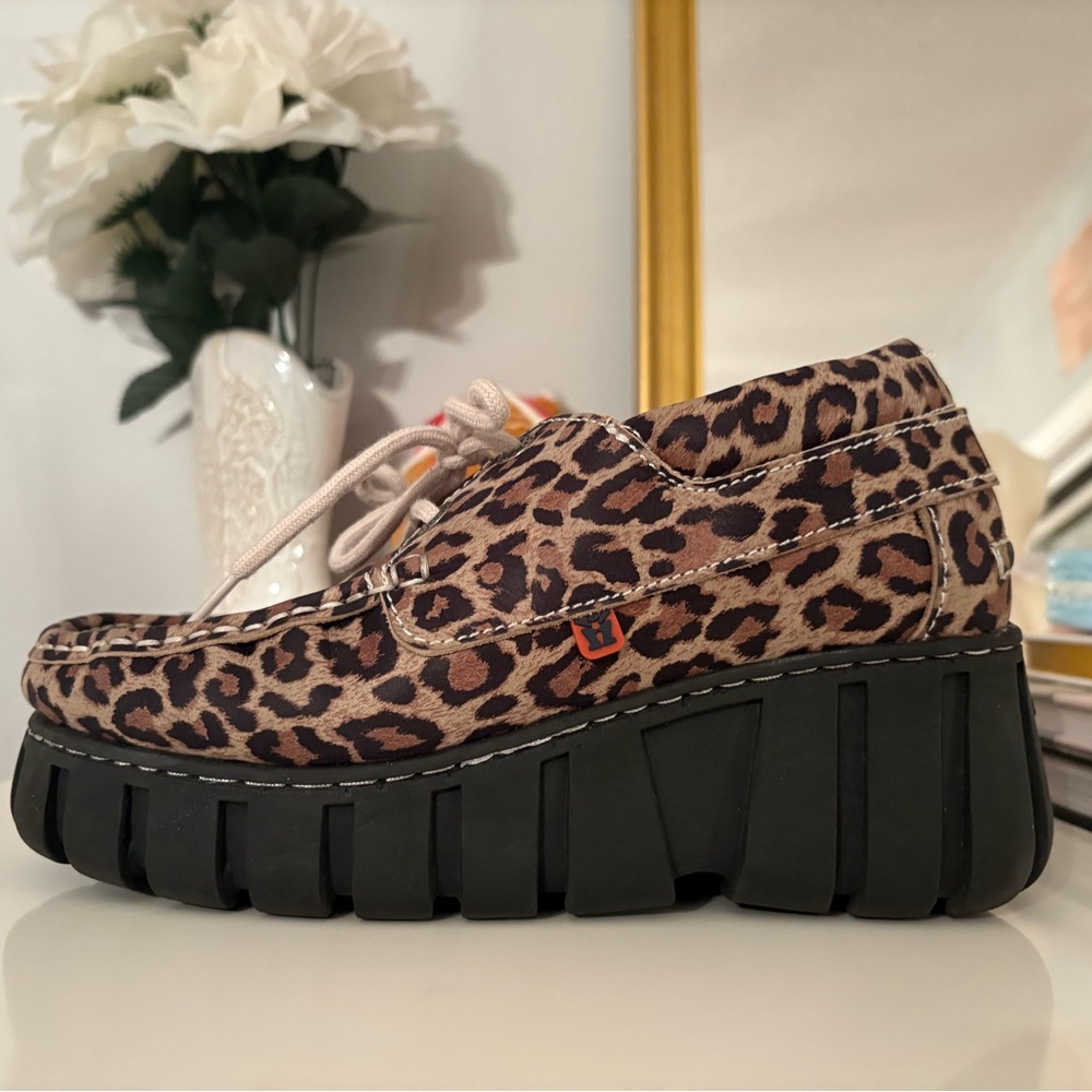 MAG Leopard Print Platform Loafers